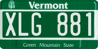 VT license plate XLG881
