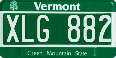 VT license plate XLG882