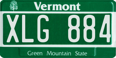 VT license plate XLG884