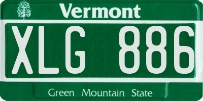 VT license plate XLG886
