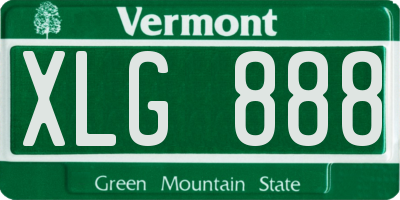 VT license plate XLG888