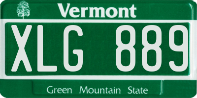 VT license plate XLG889
