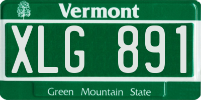 VT license plate XLG891