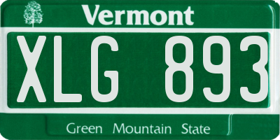 VT license plate XLG893