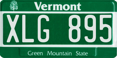 VT license plate XLG895