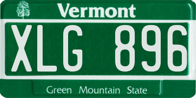 VT license plate XLG896
