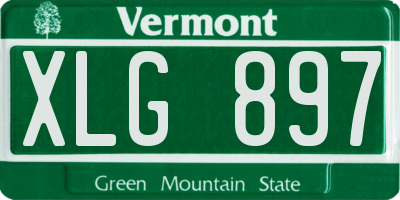 VT license plate XLG897