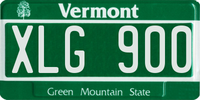 VT license plate XLG900