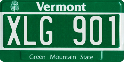 VT license plate XLG901