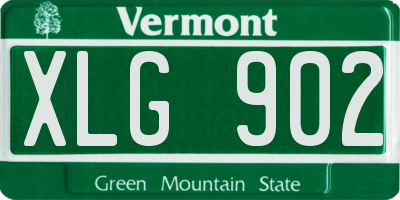 VT license plate XLG902
