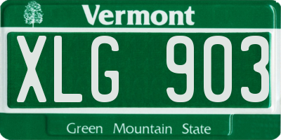 VT license plate XLG903