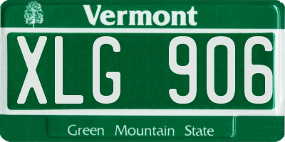 VT license plate XLG906