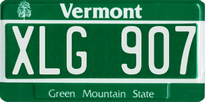 VT license plate XLG907