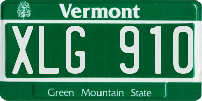 VT license plate XLG910