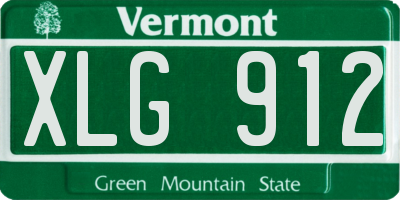 VT license plate XLG912