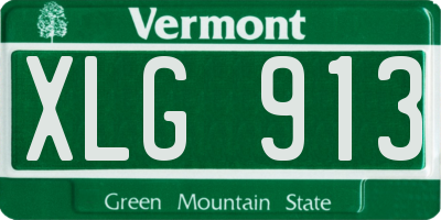 VT license plate XLG913
