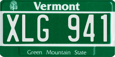 VT license plate XLG941