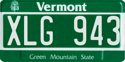 VT license plate XLG943