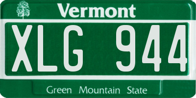 VT license plate XLG944
