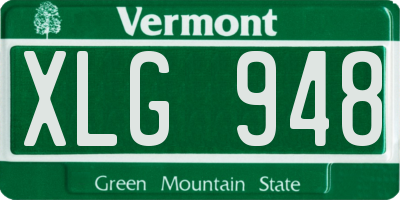 VT license plate XLG948