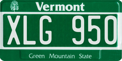 VT license plate XLG950