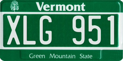 VT license plate XLG951