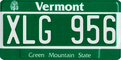 VT license plate XLG956