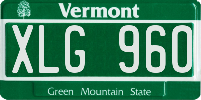 VT license plate XLG960