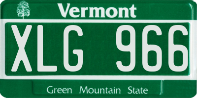 VT license plate XLG966