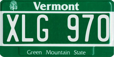 VT license plate XLG970