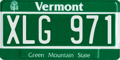 VT license plate XLG971