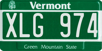 VT license plate XLG974