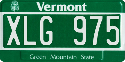 VT license plate XLG975
