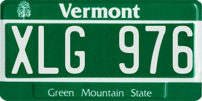 VT license plate XLG976