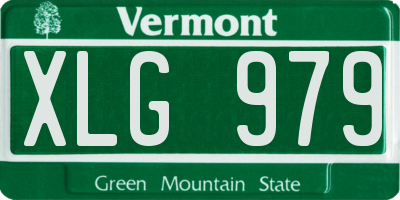 VT license plate XLG979