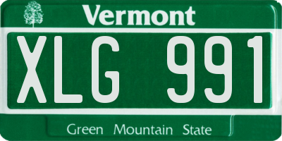 VT license plate XLG991