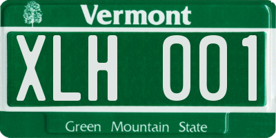 VT license plate XLH001
