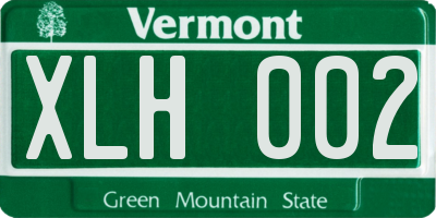 VT license plate XLH002