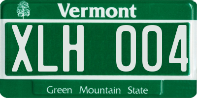 VT license plate XLH004