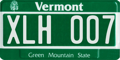 VT license plate XLH007