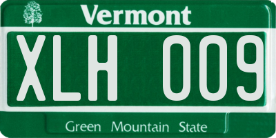 VT license plate XLH009