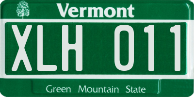 VT license plate XLH011