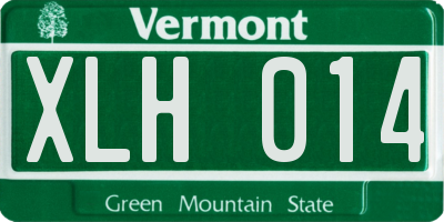 VT license plate XLH014