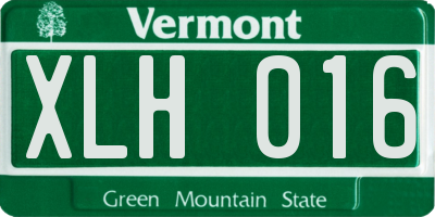 VT license plate XLH016