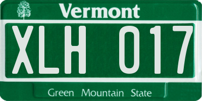 VT license plate XLH017