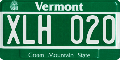 VT license plate XLH020