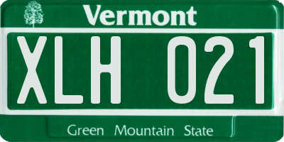 VT license plate XLH021