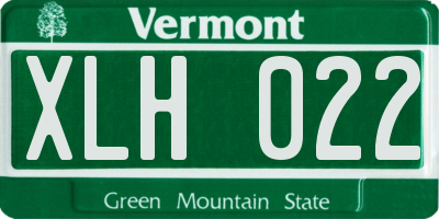 VT license plate XLH022