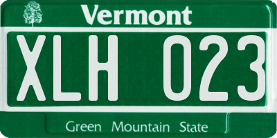 VT license plate XLH023