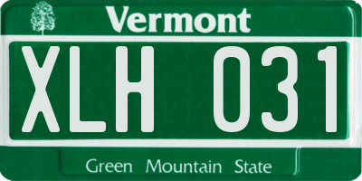 VT license plate XLH031